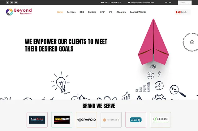 Beyond Focus Alliance Website Design Portfolio 4
