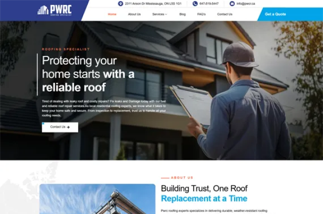 Template Website Toronto Roof Company