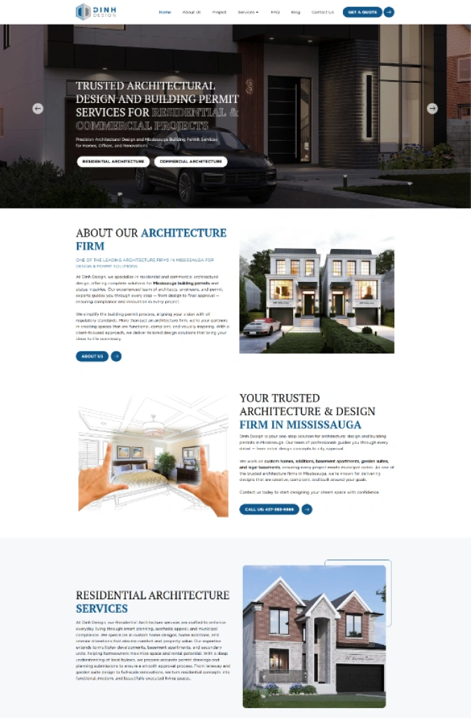 Dinh Design (Architectural & Home-Design Website)-